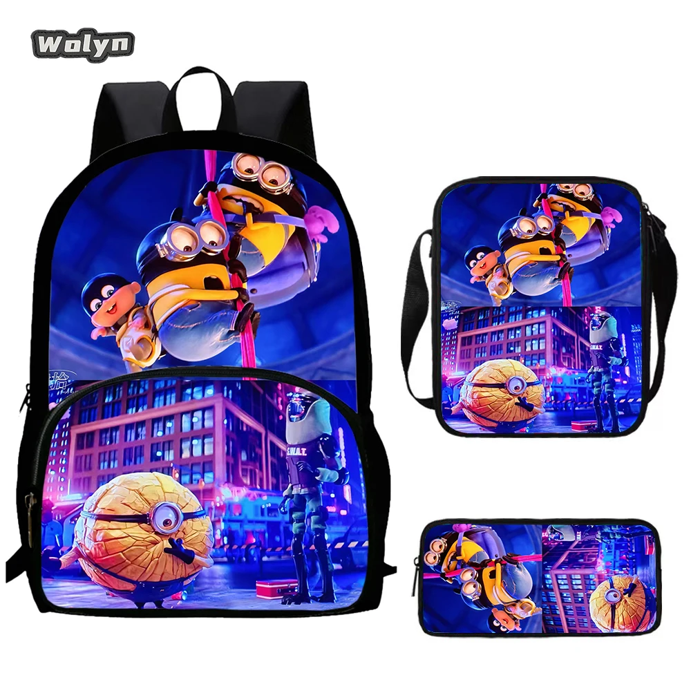 3Pcs Set S-Minions Primary Child Backpack Crossbody Bag Pencil Bag, Cartoon Printed School Backpack for Boys Girls,Best Gift
3Pcs Set S-Minions Primary Child Backpack Crossbody Bag Pencil Bag, Cartoon Printed School Backpack for Boys Girls,Best Gift