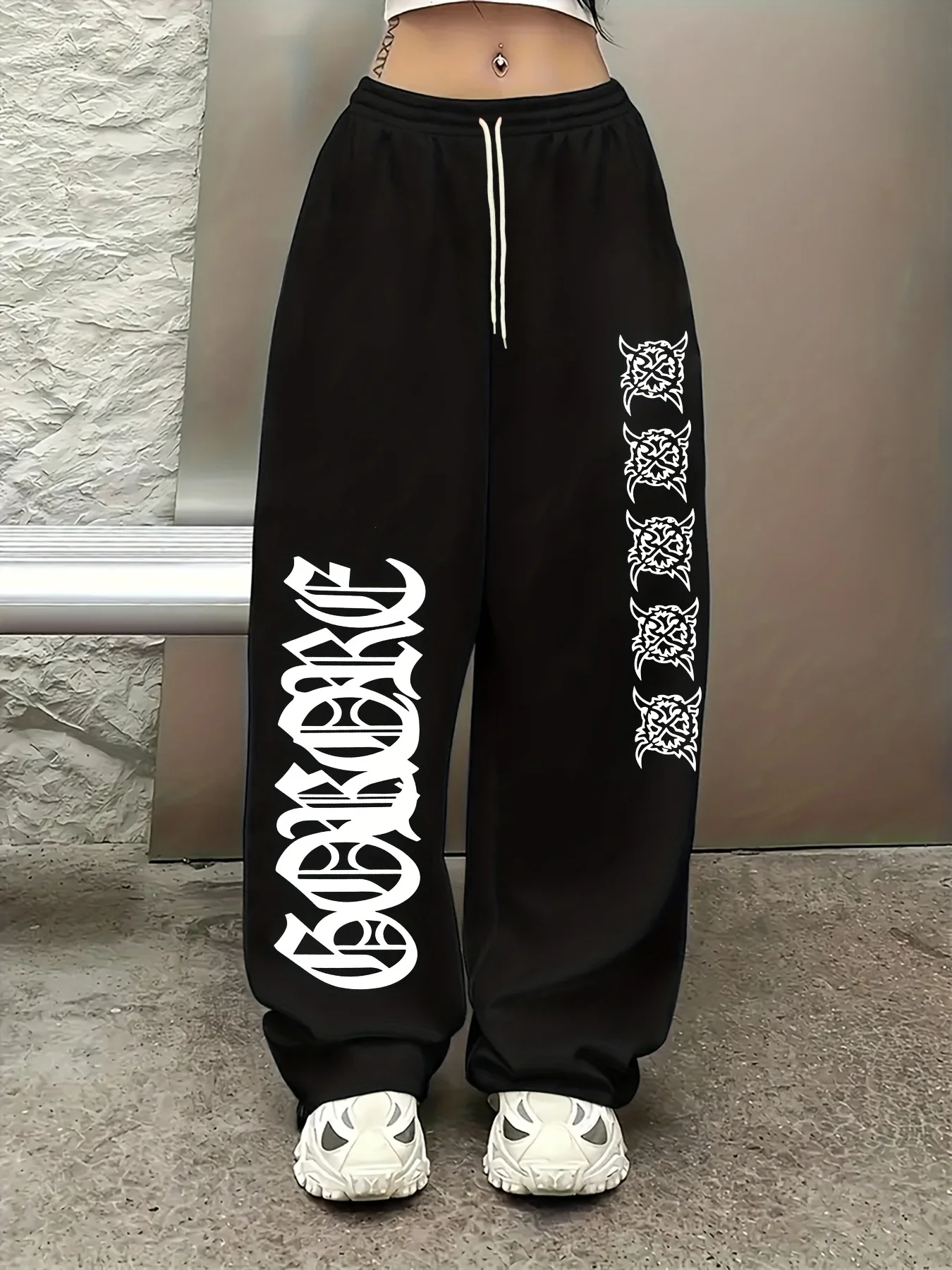 European American Style Sweatpants Women's/Kids Street Dance Personality Y2K Pants Letter Print Drawstring Design Women Trousers
European American Style Sweatpants Women's/Kids Street Dance Personality Y2K Pants Letter Print Drawstring Design Women Trousers