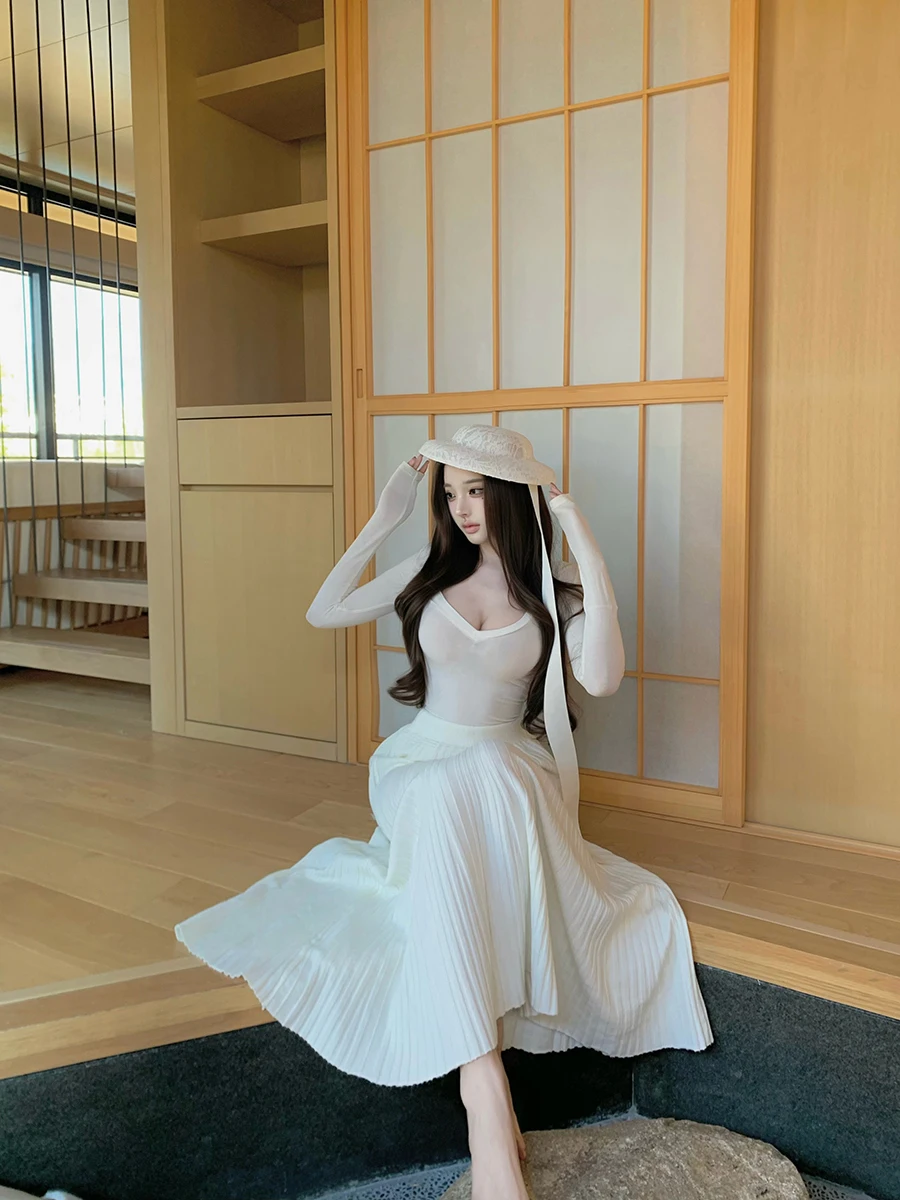 Princess Style A-Line Skirt with Lace And Pleats for Women Swan Dance Theme Half-length Skirts Pure Desire Sweet Style
Princess Style A-Line Skirt with Lace And Pleats for Women Swan Dance Theme Half-length Skirts Pure Desire Sweet Style