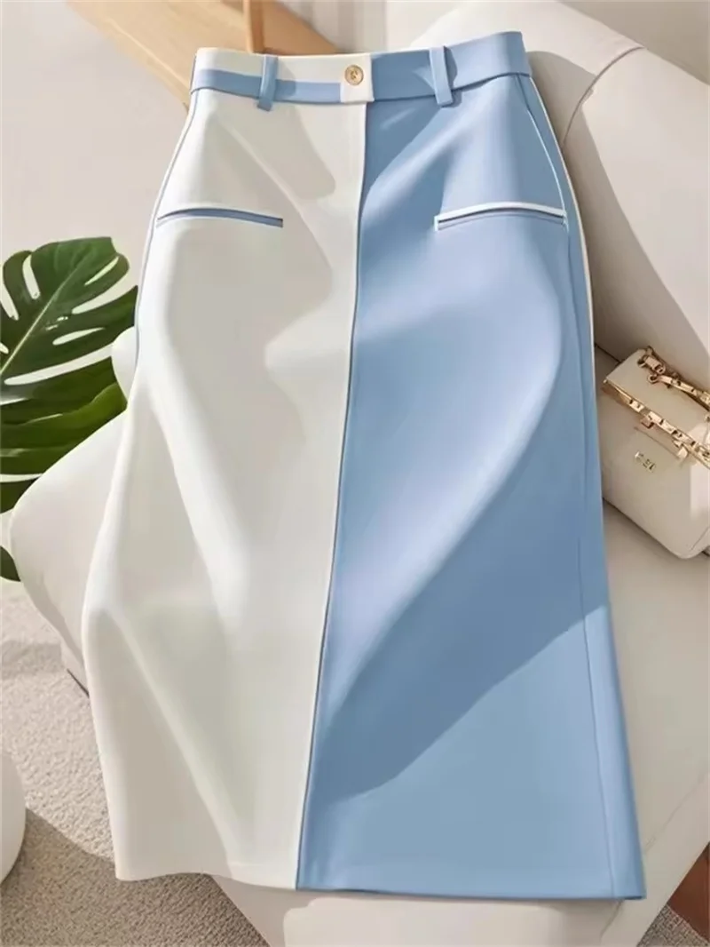 Spring Summer New Elegant Contrast Color Skirt Women Fashion PatchworkHigh Waist Slim A-Line Casual Office Lady Skirts Clothing
Spring Summer New Elegant Contrast Color Skirt Women Fashion PatchworkHigh Waist Slim A-Line Casual Office Lady Skirts Clothing