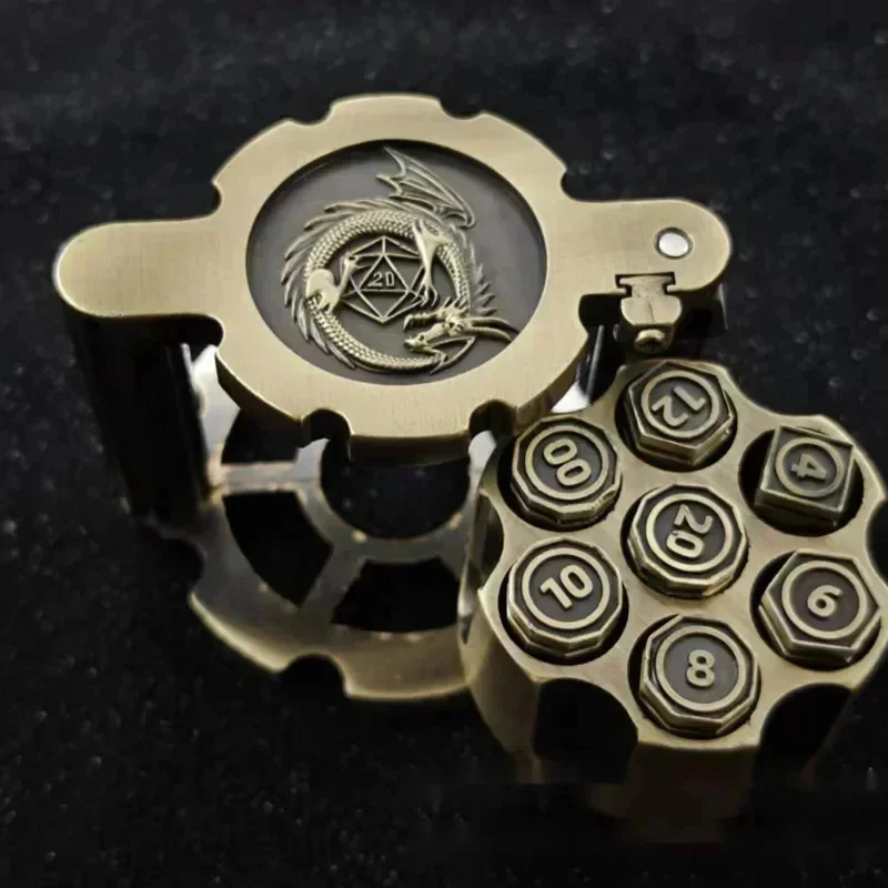 Zinc Alloy Revolver Bullet Shaped Metal Dice Set Novelty Game Dice for Cthulhu, Drinking & Tabletop Party Games
Zinc Alloy Revolver Bullet Shaped Metal Dice Set Novelty Game Dice for Cthulhu, Drinking & Tabletop Party Games