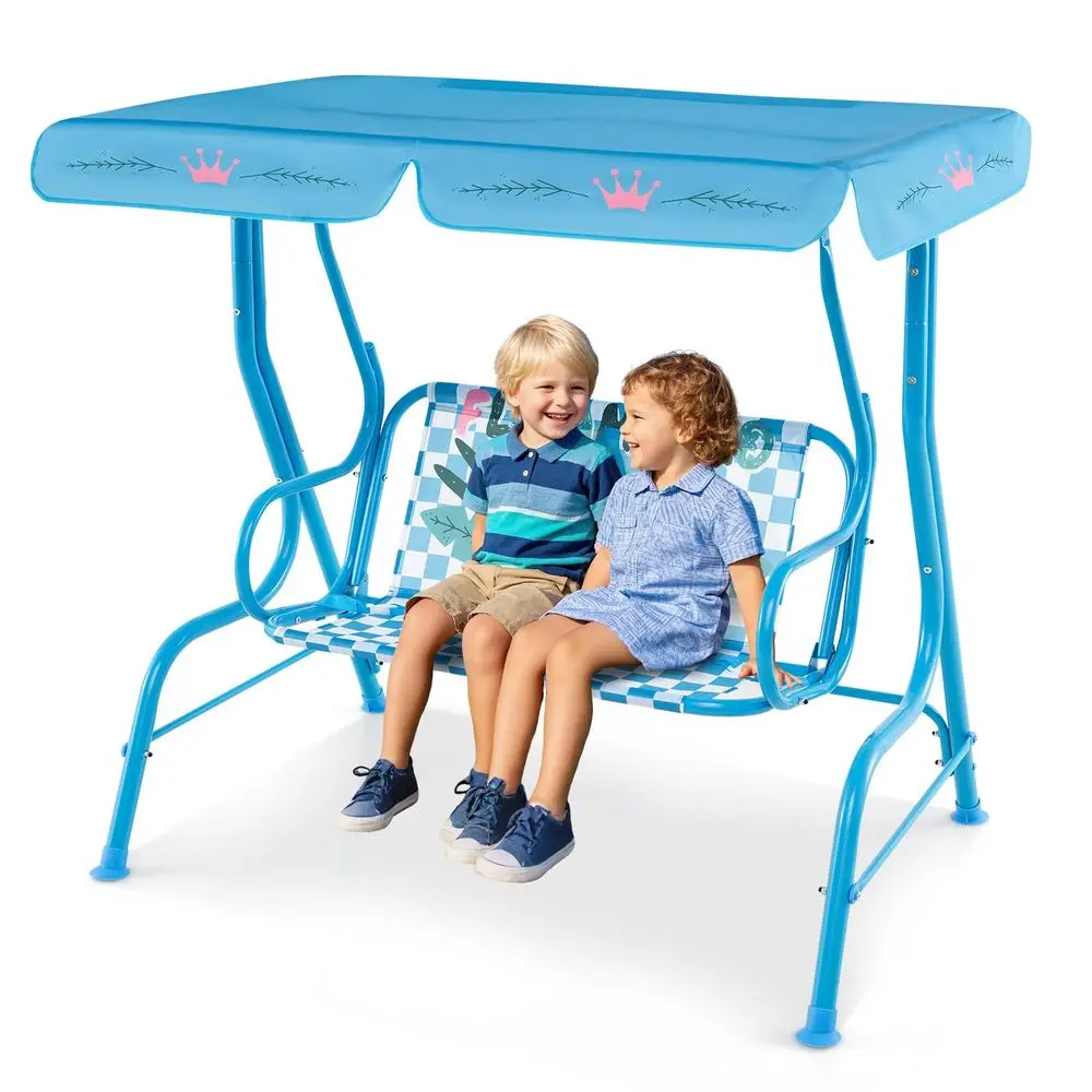 Kids Porch Swing, AllWeather Patio Swing Bench Hammock w Adjustable Canopy amp Safety Belts for 2 Children, Outdoor Swing for B
Kids Porch Swing, AllWeather Patio Swing Bench Hammock w Adjustable Canopy amp Safety Belts for 2 Children, Outdoor Swing for B