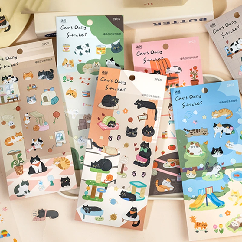 Mr.Paper 6 Packs Cat's Daily PET Stickers, Cute Kawaii Cat Themed Stickers for Journal Scrapbooking DIY Decor
Mr.Paper 6 Packs Cat's Daily PET Stickers, Cute Kawaii Cat Themed Stickers for Journal Scrapbooking DIY Decor