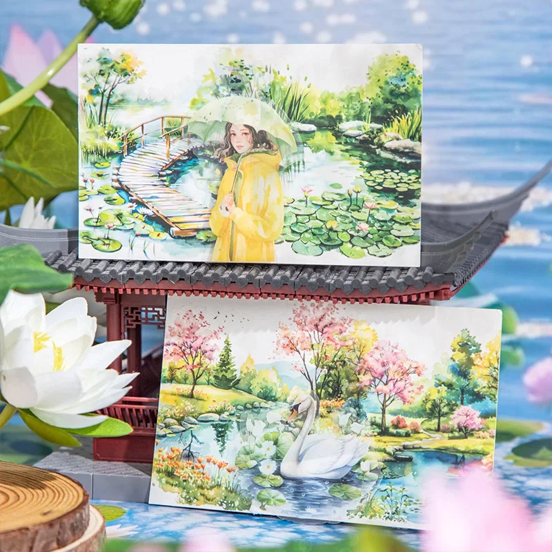 10Sheets PET large size stickers small pond edge pond lake landscaping stickers Bridge Flowing Water package Scrapbook 157*95mm
10Sheets PET large size stickers small pond edge pond lake landscaping stickers Bridge Flowing Water package Scrapbook 157*95mm