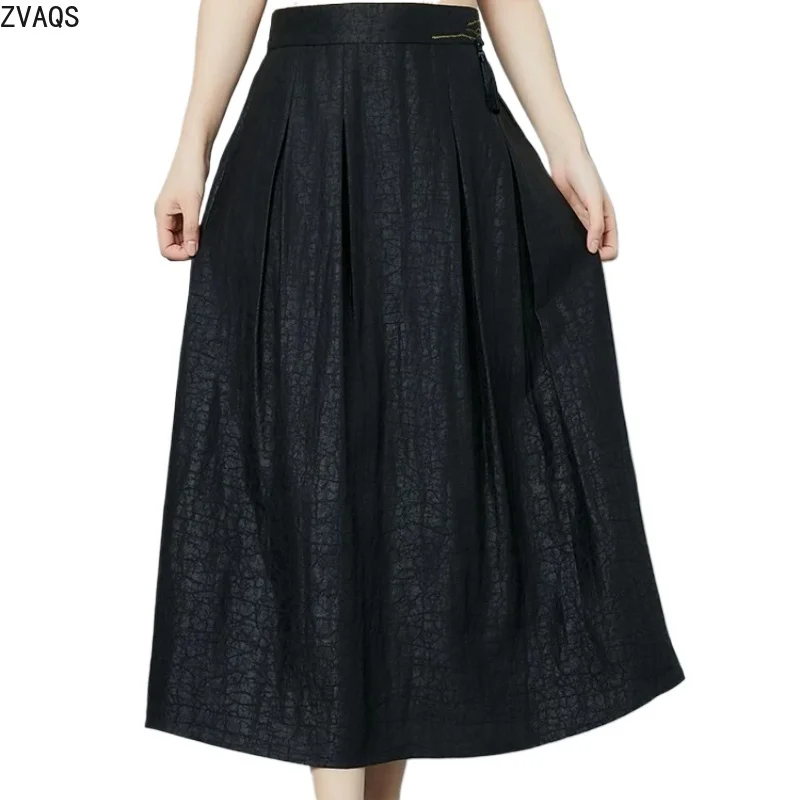 ZVAQS100% Mulberry Silk Women's Skirts Vintage Cracked Gambiered Canton Gauze Half Skirt Embroidered Silk A-line Skirt Юбка
ZVAQS100% Mulberry Silk Women's Skirts Vintage Cracked Gambiered Canton Gauze Half Skirt Embroidered Silk A-line Skirt Юбка