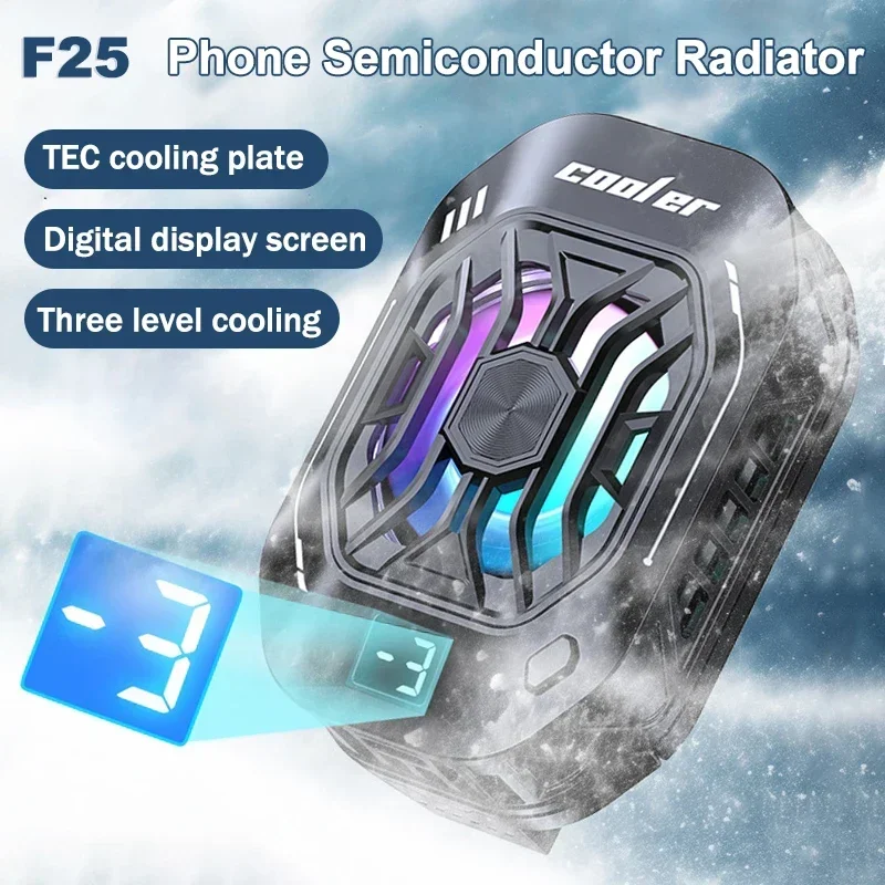 F25 Mobile Phone Semiconductor Cooling Fan Radiator Back-clip Game Cooler for IOS Android PUBG Cool Heat Sink Gaming Accessories
F25 Mobile Phone Semiconductor Cooling Fan Radiator Back-clip Game Cooler for IOS Android PUBG Cool Heat Sink Gaming Accessories