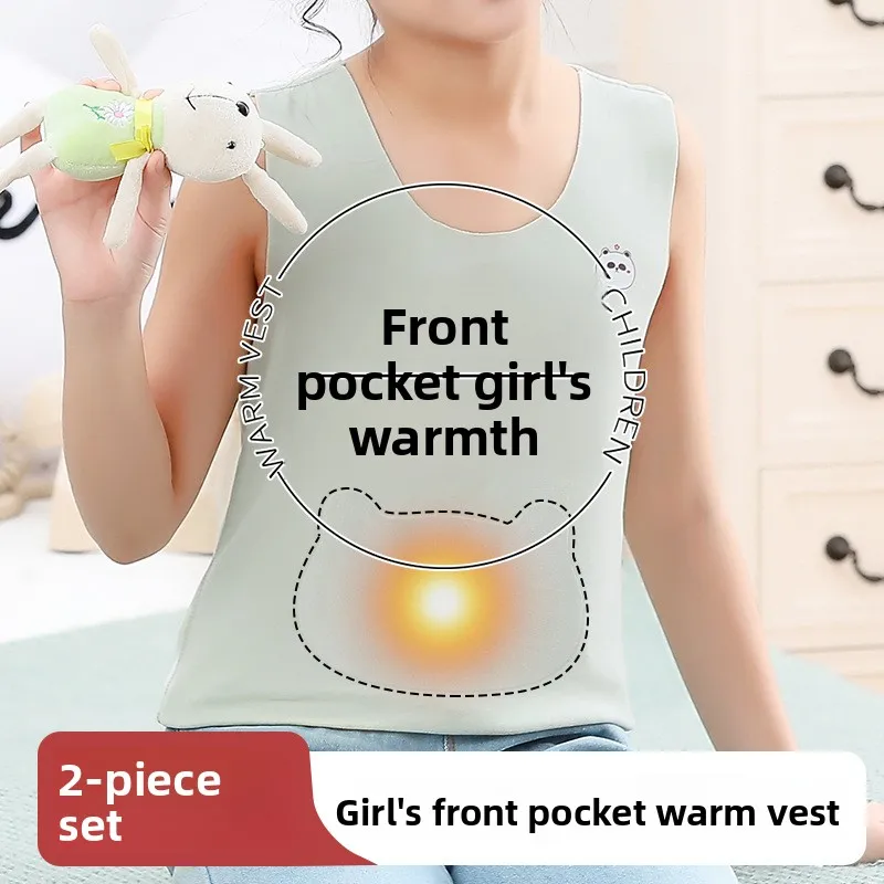 Girls Thermal Vest Developmental Period Fleece Lined Warm Underwear Autumn Winter Anti Static Double Layer Polyester
Girls Thermal Vest Developmental Period Fleece Lined Warm Underwear Autumn Winter Anti Static Double Layer Polyester