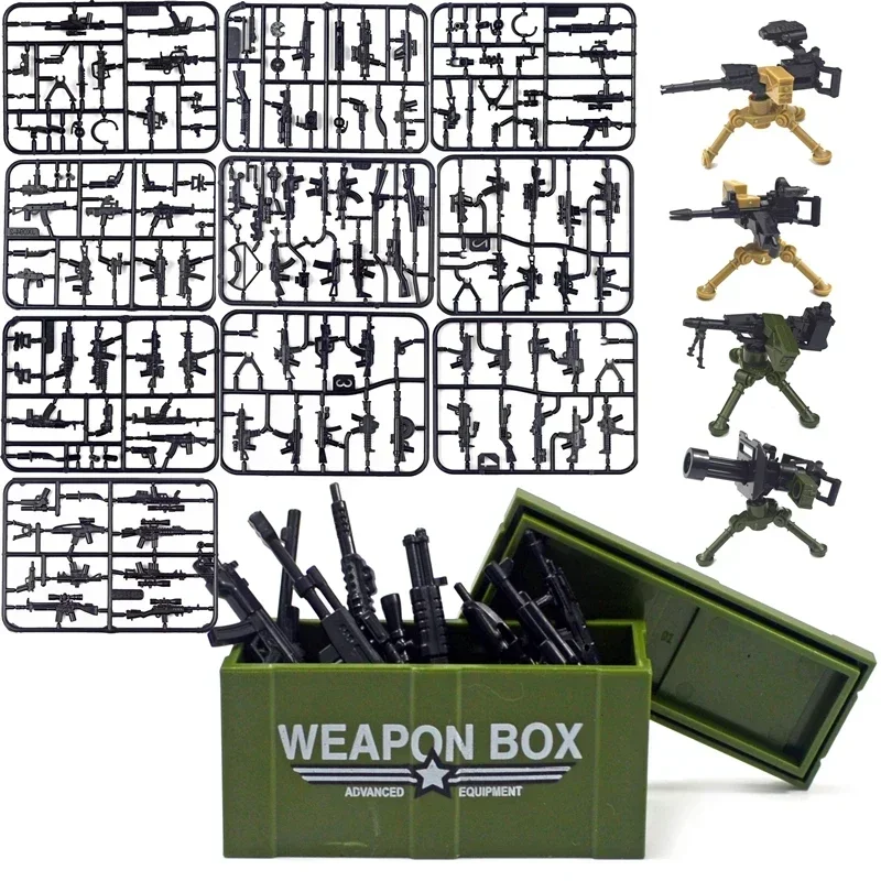 Армейский пистолет WW2, контейнер, строительный блок MOC SWAT, кирпичи, аксессуары для военного оружия, забор, полицейская собака, солдат, игрушки для детей
Армейский пистолет WW2, контейнер, строительный блок MOC SWAT, кирпичи, аксессуары для военного оружия, забор, полицейская собака, солдат, игрушки для детей