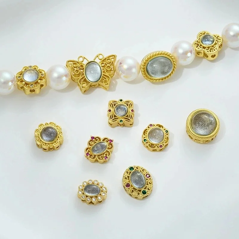 1 Piece of Copper-plated Hollow Ring Inlaid Moonstone Spacer Beads Diy Pearl Bracelet Necklace Jewelry Accessories Wholesale
1 Piece of Copper-plated Hollow Ring Inlaid Moonstone Spacer Beads Diy Pearl Bracelet Necklace Jewelry Accessories Wholesale