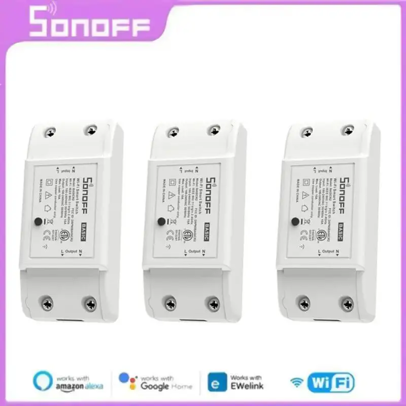 Умный выключатель SONOFF Basic R2/RFR2, 433 МГц, Wi-Fi, беспроводной модуль автоматизации умного дома, управление через Ewelink Alexa Google Home
Умный выключатель SONOFF Basic R2/RFR2, 433 МГц, Wi-Fi, беспроводной модуль автоматизации умного дома, управление через Ewelink Alexa Google Home