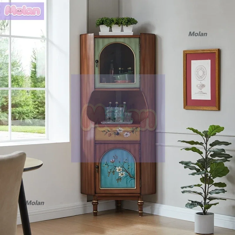 Retro style solid wood triangular cabinet, corner cabinet, dining room corner cabinet, corner cabinet against the wall
Retro style solid wood triangular cabinet, corner cabinet, dining room corner cabinet, corner cabinet against the wall