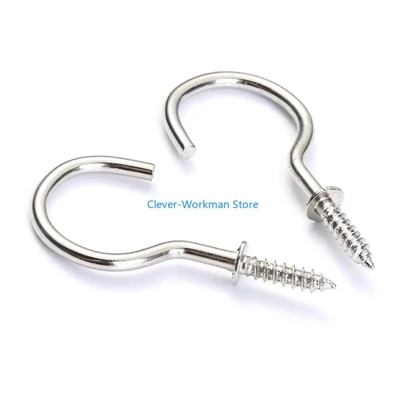 24TD Pack of 100 Steel Screw Hooks Hook Screws Stainless Steel Screw Hooks Eye Screw Ceiling Hooks Simple Installation
24TD Pack of 100 Steel Screw Hooks Hook Screws Stainless Steel Screw Hooks Eye Screw Ceiling Hooks Simple Installation