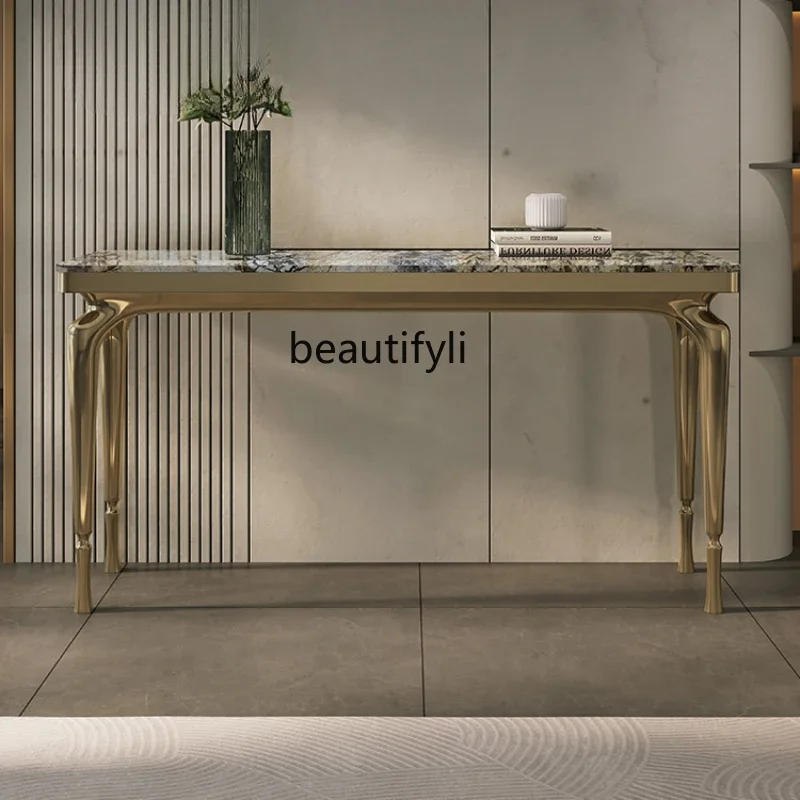 X188 Italian Simple Luxury Butterfly Golden Flower Natural Marble Console Tables High-End Modern Minimalist Light Luxury Stainle
X188 Italian Simple Luxury Butterfly Golden Flower Natural Marble Console Tables High-End Modern Minimalist Light Luxury Stainle