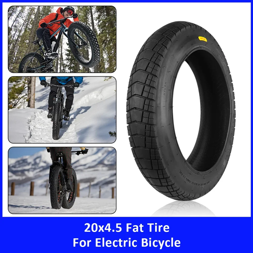 20x4.5 Inch Fat Bike Tyre Anti-Slip Thickened Rubber Wheel Universal for Snow Beach Electric Bicycle MTB Replacement Accessories
20x4.5 Inch Fat Bike Tyre Anti-Slip Thickened Rubber Wheel Universal for Snow Beach Electric Bicycle MTB Replacement Accessories