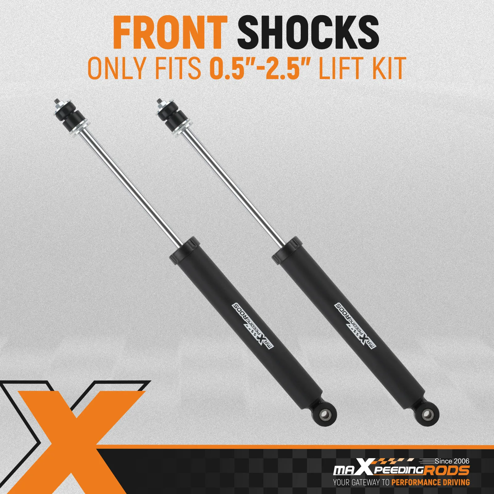 Передние амортизаторы maXpeedingrods для Jeep Wrangler JK 07-18 поднятые 0,5-2,5"
Передние амортизаторы maXpeedingrods для Jeep Wrangler JK 07-18 поднятые 0,5-2,5"