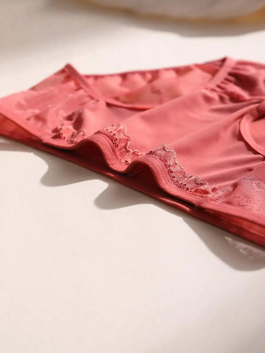 3pcs Women Lace Patchwork Low Waist Seamless Briefs Soft Breathable For Yoga Sports Daily Wear
3pcs Women Lace Patchwork Low Waist Seamless Briefs Soft Breathable For Yoga Sports Daily Wear