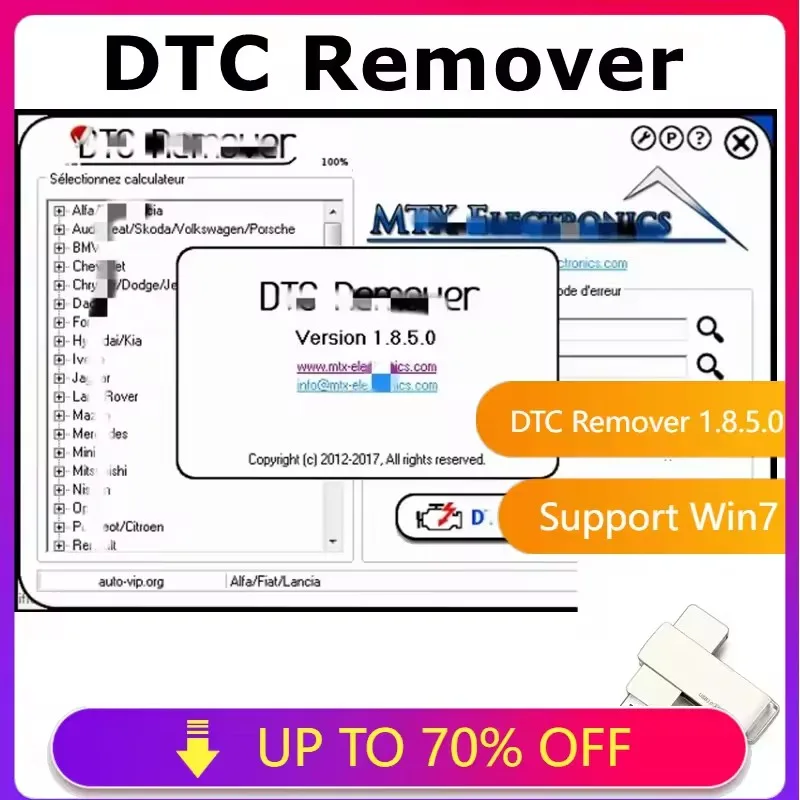 Newest DTC Remover 1.8.5.0 For KESS KTAG FGTECH OBD2 Software MTX DTC Remover 1.8.5 Keygen Full Unlimited Software for Window 7
Newest DTC Remover 1.8.5.0 For KESS KTAG FGTECH OBD2 Software MTX DTC Remover 1.8.5 Keygen Full Unlimited Software for Window 7