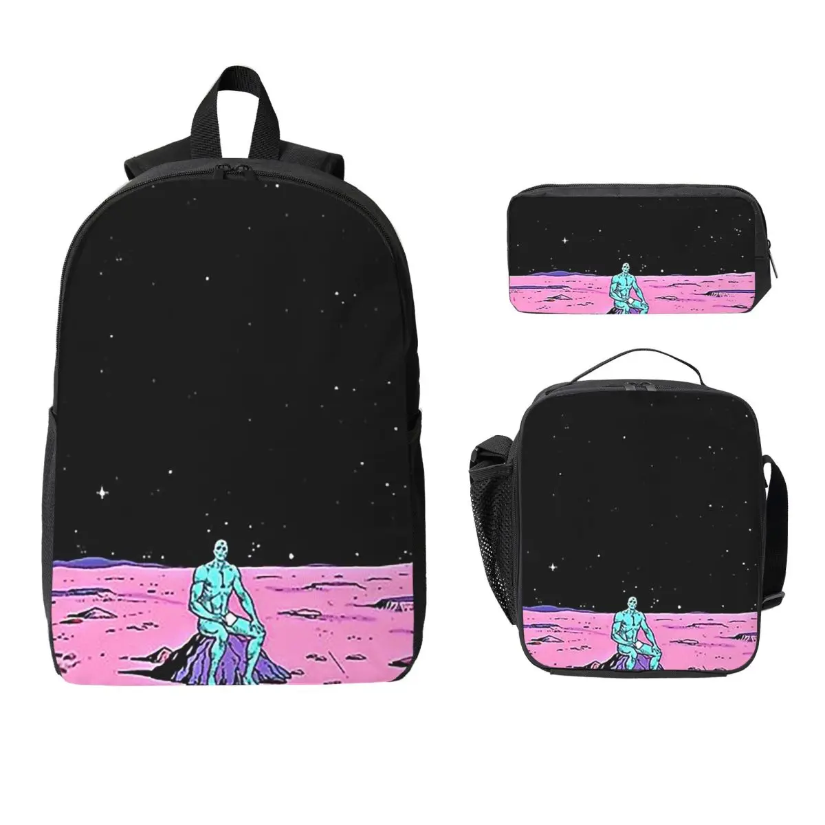 (Fixed) Dr. Manhattan Sitting On Mars (comic) Backpack BookBag School Bag Shoulder Bags 3ps Insulated Lunch Bag Pencil Case
(Fixed) Dr. Manhattan Sitting On Mars (comic) Backpack BookBag School Bag Shoulder Bags 3ps Insulated Lunch Bag Pencil Case