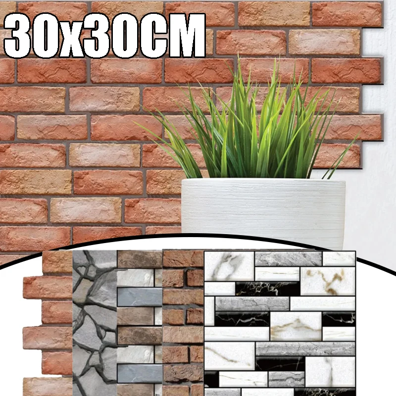 30X30 см 3D каменные наклейки на стену самоклеящиеся обои из искусственного кирпича для гостиной спальни акцентные стены DIY домашний декор
30X30 см 3D каменные наклейки на стену самоклеящиеся обои из искусственного кирпича для гостиной спальни акцентные стены DIY домашний декор