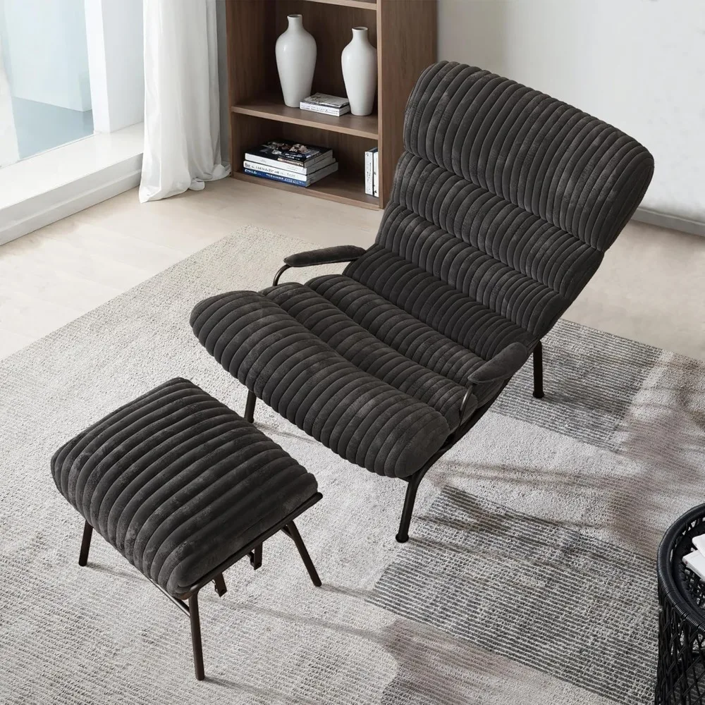 Mid-Century Modern Recliner Chair with Footrest, Comfy Gliding Rocker Lazy Accent Armchair for Living Room Bedroom
Mid-Century Modern Recliner Chair with Footrest, Comfy Gliding Rocker Lazy Accent Armchair for Living Room Bedroom