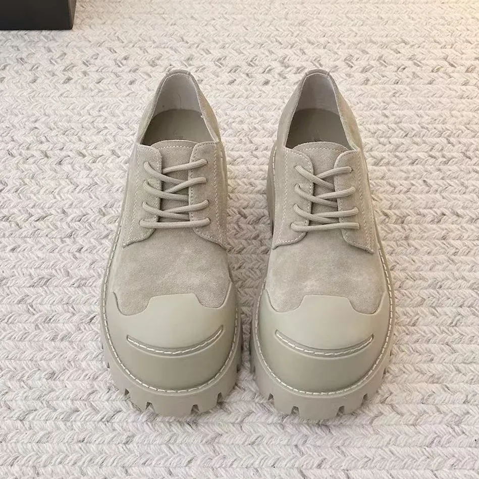Thick soled High Rise Derby Shoes for Women 2026 Spring New Edition Genuine Leather Fashion Casual Versatile Big Head Leather Sh
Thick soled High Rise Derby Shoes for Women 2026 Spring New Edition Genuine Leather Fashion Casual Versatile Big Head Leather Sh