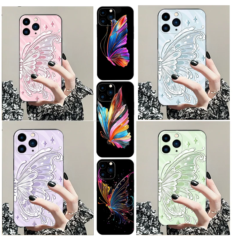 for iPhone 16 7 G 8 X XS MAX XR Plus 11 Pro 12 13 Mini 14 15 Black Soft Phone Case TPU Dreamy Butterfly Series Protective Cover
for iPhone 16 7 G 8 X XS MAX XR Plus 11 Pro 12 13 Mini 14 15 Black Soft Phone Case TPU Dreamy Butterfly Series Protective Cover