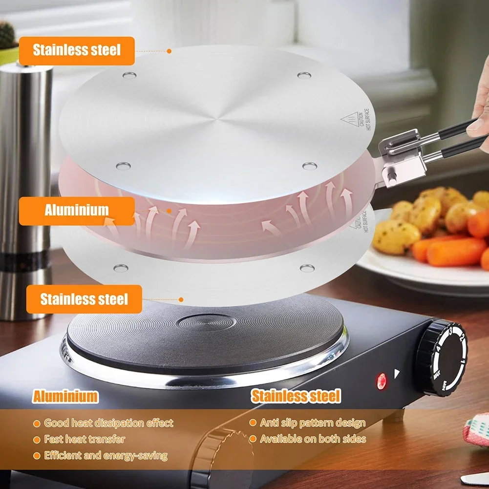Kitchen Induction Cooker Heat Conduction Plate Stainless Steel Heat Diffuser Ring Plate Induction Cooker Stove Protector
Kitchen Induction Cooker Heat Conduction Plate Stainless Steel Heat Diffuser Ring Plate Induction Cooker Stove Protector
