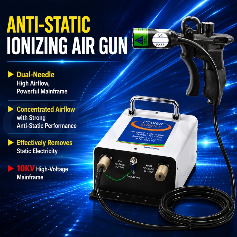 Anti Static Ion Air Gun 220V/110V Ionizing Air Gun Anti Static Air Gun Industrial Static Eliminator Dust Removal Blow Gun
Anti Static Ion Air Gun 220V/110V Ionizing Air Gun Anti Static Air Gun Industrial Static Eliminator Dust Removal Blow Gun