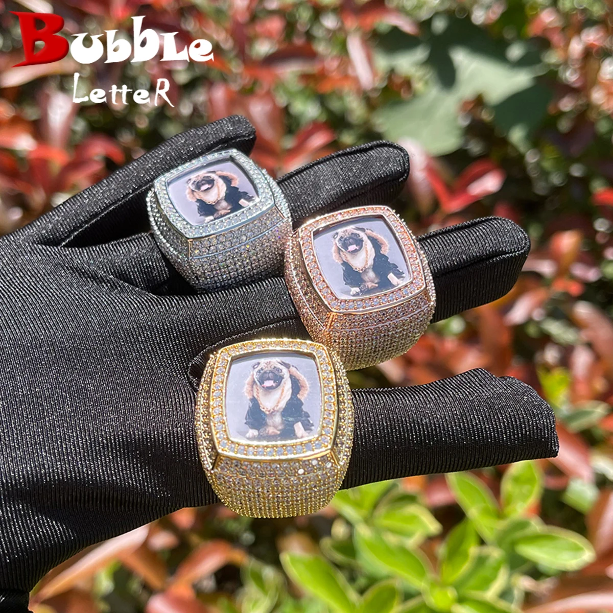 Bubble Letter Custom Photo Ring for Men Iced Out Prong Setting Hip Hop Jewelry 2023 Trend
Bubble Letter Custom Photo Ring for Men Iced Out Prong Setting Hip Hop Jewelry 2023 Trend