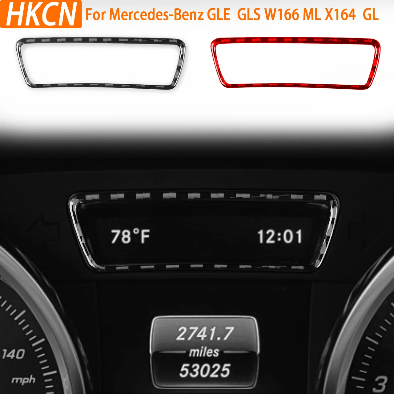 For Benz GLE GLS W166 ML X164 GL Car Interior Accessories Instrument Panel Temperature Time Ring Frame Carbon Fiber Sticker
For Benz GLE GLS W166 ML X164 GL Car Interior Accessories Instrument Panel Temperature Time Ring Frame Carbon Fiber Sticker