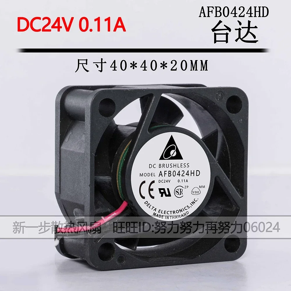 Delta Original AFB0424HD DC 24 В 0,11 А 2,64 Вт 4020 40*40*20 мм 2-проводной серверный инверторный вентилятор-кулер с двойным шаром охлаждающие вентиляторы
Delta Original AFB0424HD DC 24 В 0,11 А 2,64 Вт 4020 40*40*20 мм 2-проводной серверный инверторный вентилятор-кулер с двойным шаром охлаждающие вентиляторы