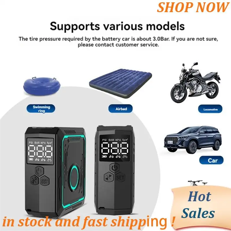 ABVB-Mini Electric Bike Air Pump 150PSI Powerful Air Compressor Pressure Display Motocycle Bike Tire Inflator
ABVB-Mini Electric Bike Air Pump 150PSI Powerful Air Compressor Pressure Display Motocycle Bike Tire Inflator