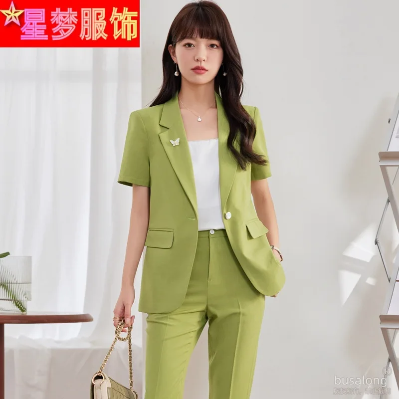 Summer 2023 Short Sleeve Business Women's Clothing Business Style Small Suit Jacket Formal Wear Slim Fit Fashion Suit
Summer 2023 Short Sleeve Business Women's Clothing Business Style Small Suit Jacket Formal Wear Slim Fit Fashion Suit