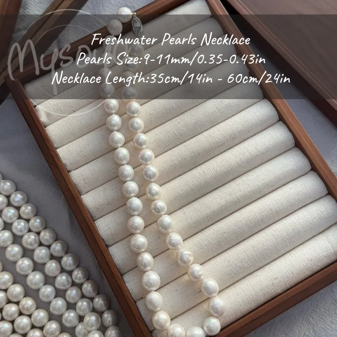 MYSOYA White Edison Freshwater Pearl Necklace 9-11mm With Gift Box, For Her/Him, Birthday/Wedding/Christmas/New Year Gift
MYSOYA White Edison Freshwater Pearl Necklace 9-11mm With Gift Box, For Her/Him, Birthday/Wedding/Christmas/New Year Gift
