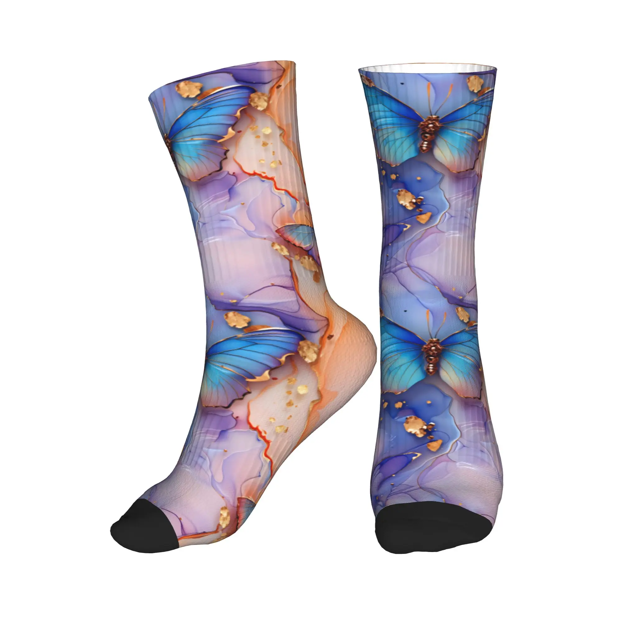 Cool Printed Dreamy Abstract Marble Butterfly Socks for Men Women Stretchy Summer Autumn Winter Vibrant Fluid Art Crew Socks
Cool Printed Dreamy Abstract Marble Butterfly Socks for Men Women Stretchy Summer Autumn Winter Vibrant Fluid Art Crew Socks