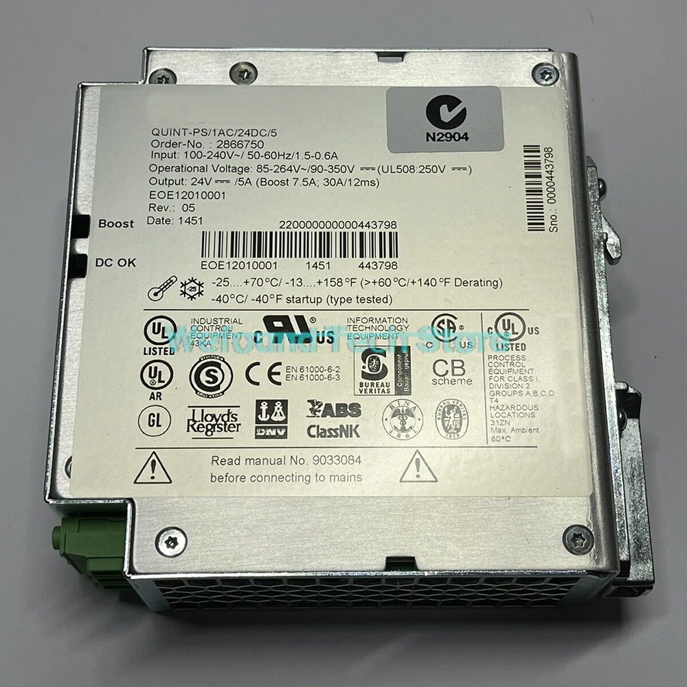 POWER Switching Power Supply QUINT-PS/1AC/24DC/5 2866750
POWER Switching Power Supply QUINT-PS/1AC/24DC/5 2866750