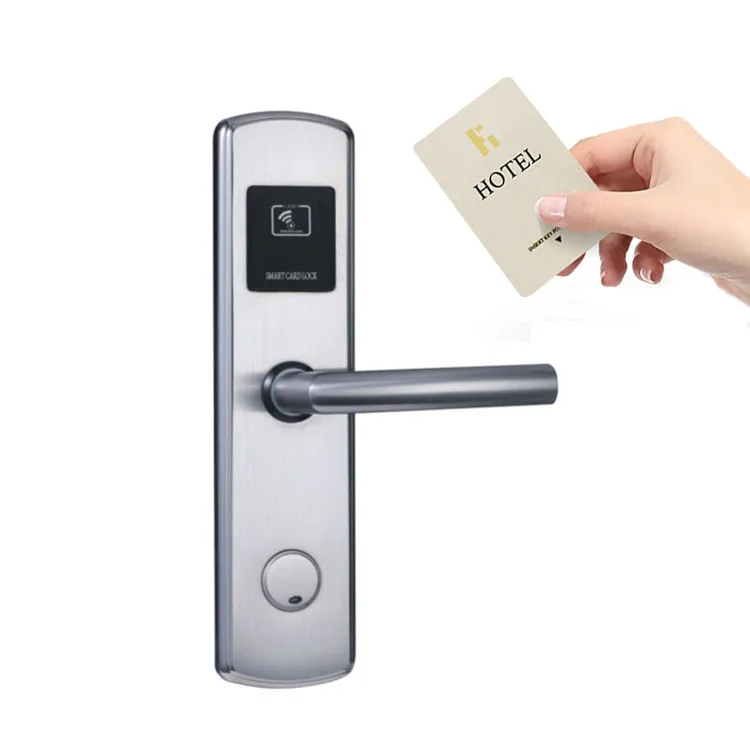 High Grade 304 Stainless Steel Card and Key Unlocking Smart Hotel Door Lock System
High Grade 304 Stainless Steel Card and Key Unlocking Smart Hotel Door Lock System
