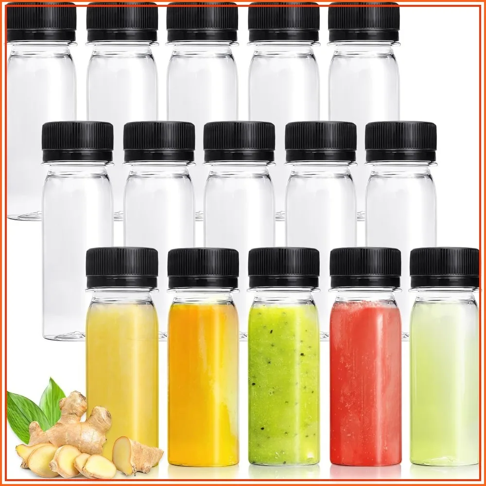 30 Pcs 2 Oz Small Plastic Bottles for Liquids, Ginger Shot Bottles with Lids, Reusable Beverage Containers for Juice, Liquor, Potion, DIY, Wedding, Party, Travel
30 Pcs 2 Oz Small Plastic Bottles for Liquids, Ginger Shot Bottles with Lids, Reusable Beverage Containers for Juice, Liquor, Potion, DIY, Wedding, Party, Travel