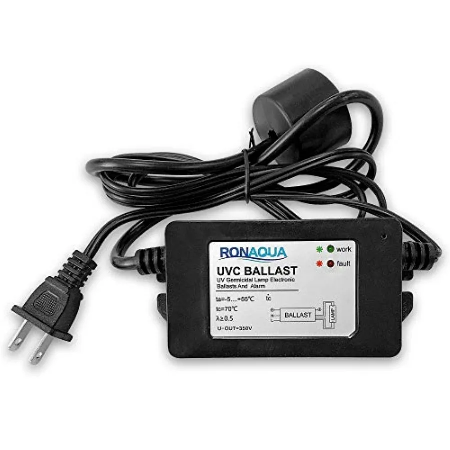 100-120V 55W Electronic Ballast for 12GPM UV Water Sterilizer with Four Prong Connection to Lamp and Green/Red Indicator Light
100-120V 55W Electronic Ballast for 12GPM UV Water Sterilizer with Four Prong Connection to Lamp and Green/Red Indicator Light
