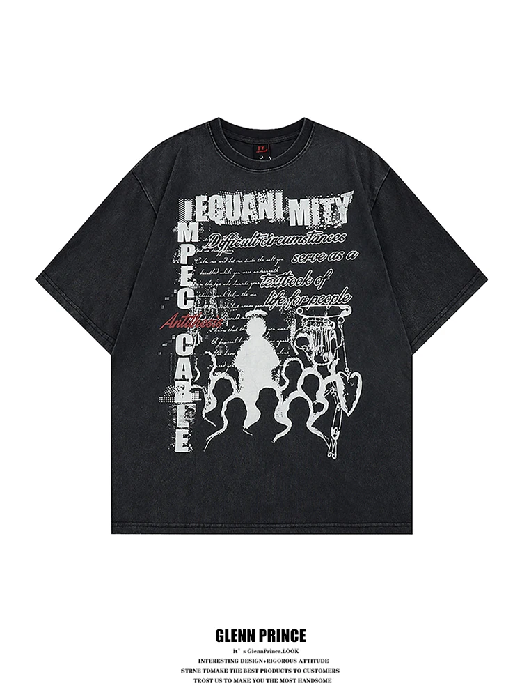 Street Style Graffiti Printed Washed Short Sleeve T-Shirt Men's Summer Fashion Brand Hip Hop Half Sleeve Tee Breathable Cotto...
Street Style Graffiti Printed Washed Short Sleeve T-Shirt Men's Summer Fashion Brand Hip Hop Half Sleeve Tee Breathable Cotto...
