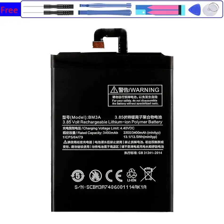 Сменный аккумулятор премиум-класса BM3A для мобильного телефона Xiaomi Note 3 Note3, 3300 мАч
Сменный аккумулятор премиум-класса BM3A для мобильного телефона Xiaomi Note 3 Note3, 3300 мАч