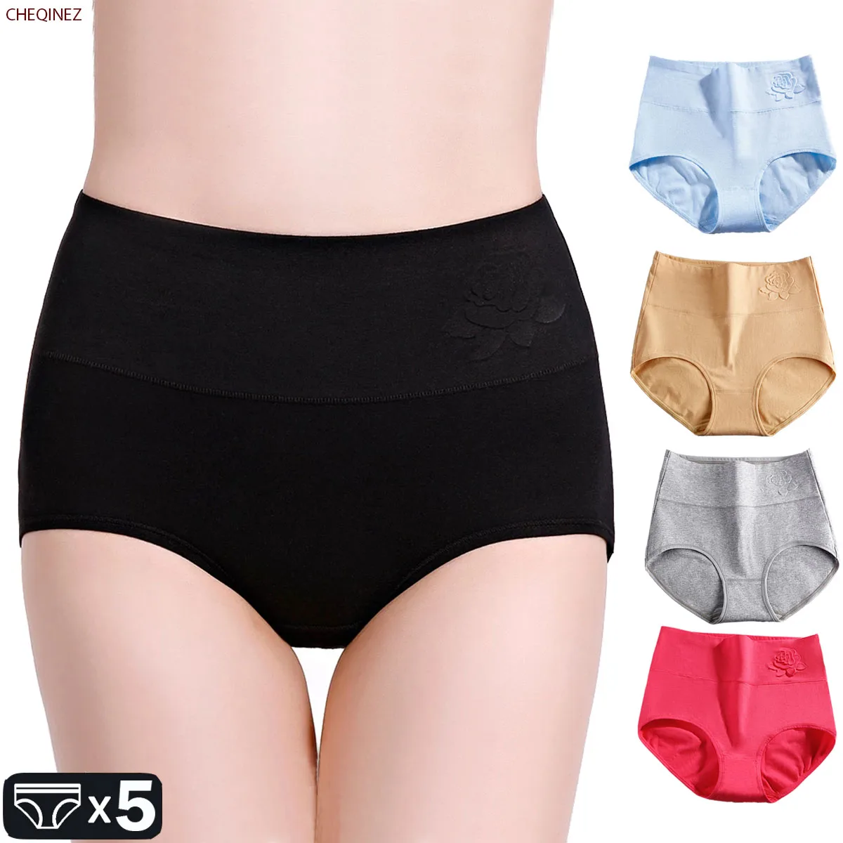 5Pcs Women Panties High Waist Underwear Cotton Briefs Abdominal Solid Color Underpant Plus Size Shapers Sexy Lingerie for Female
5Pcs Women Panties High Waist Underwear Cotton Briefs Abdominal Solid Color Underpant Plus Size Shapers Sexy Lingerie for Female