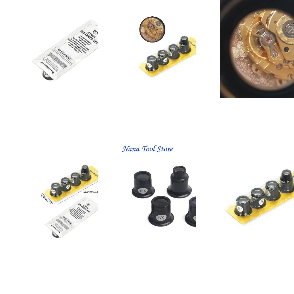 31GJ 4pcs Magnifier Watch Repair Magnifier The Watch Marifier 5-20x окуляр Loupe
31GJ 4pcs Magnifier Watch Repair Magnifier The Watch Marifier 5-20x окуляр Loupe