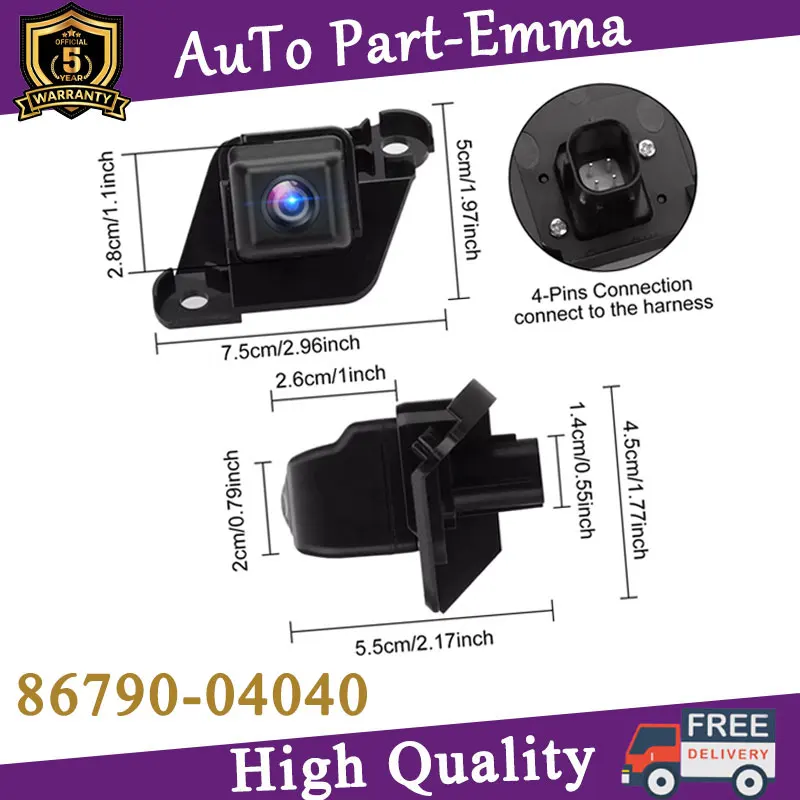 86790-04040 For Toyota Tacoma 2017-2021 2.7L 3.5L Rear View Reverse Back up Parking Camera 8679004040
86790-04040 For Toyota Tacoma 2017-2021 2.7L 3.5L Rear View Reverse Back up Parking Camera 8679004040