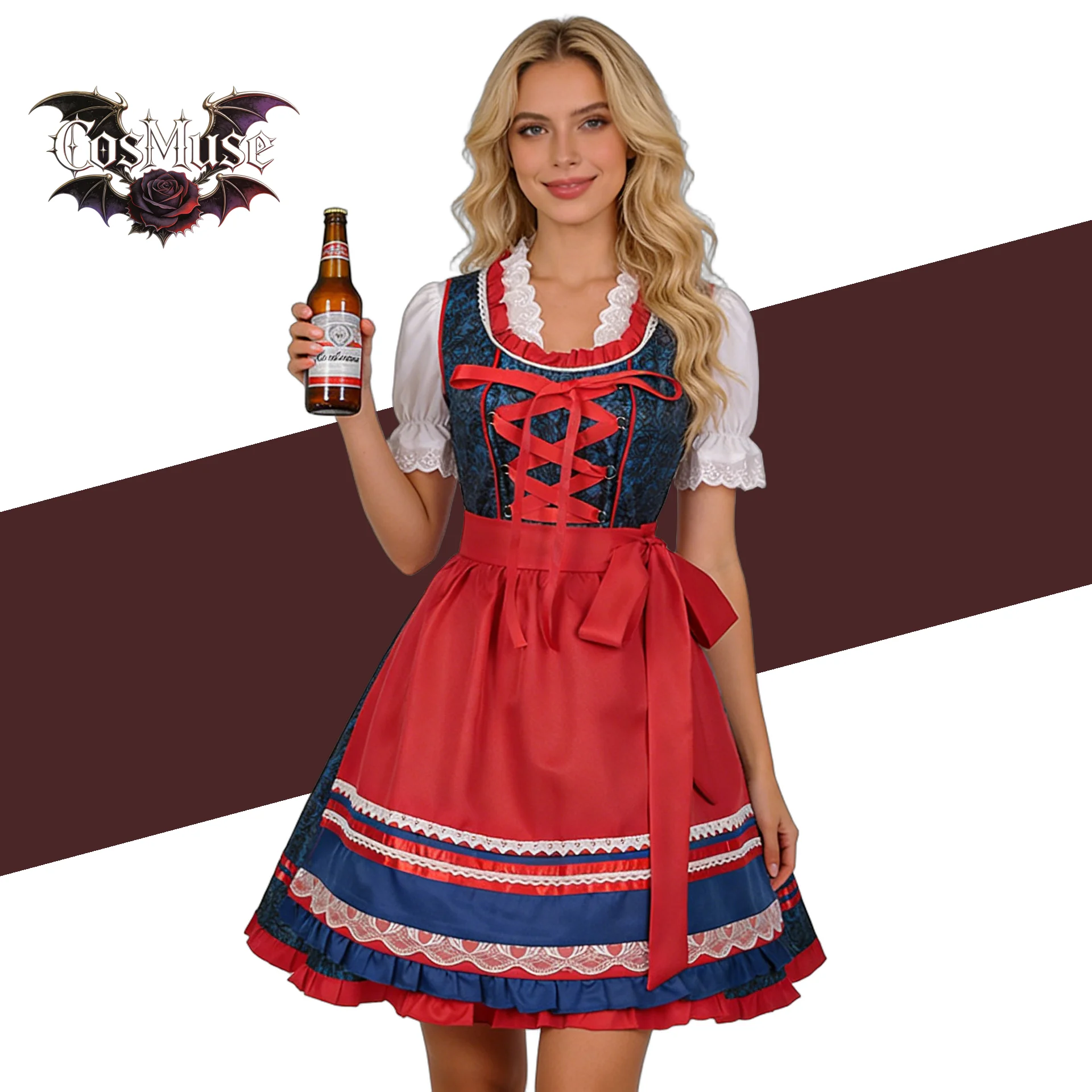 German Beer Festival Bavarian Traditional Maid Embroidered Dress - Oktoberfest Costume
German Beer Festival Bavarian Traditional Maid Embroidered Dress - Oktoberfest Costume