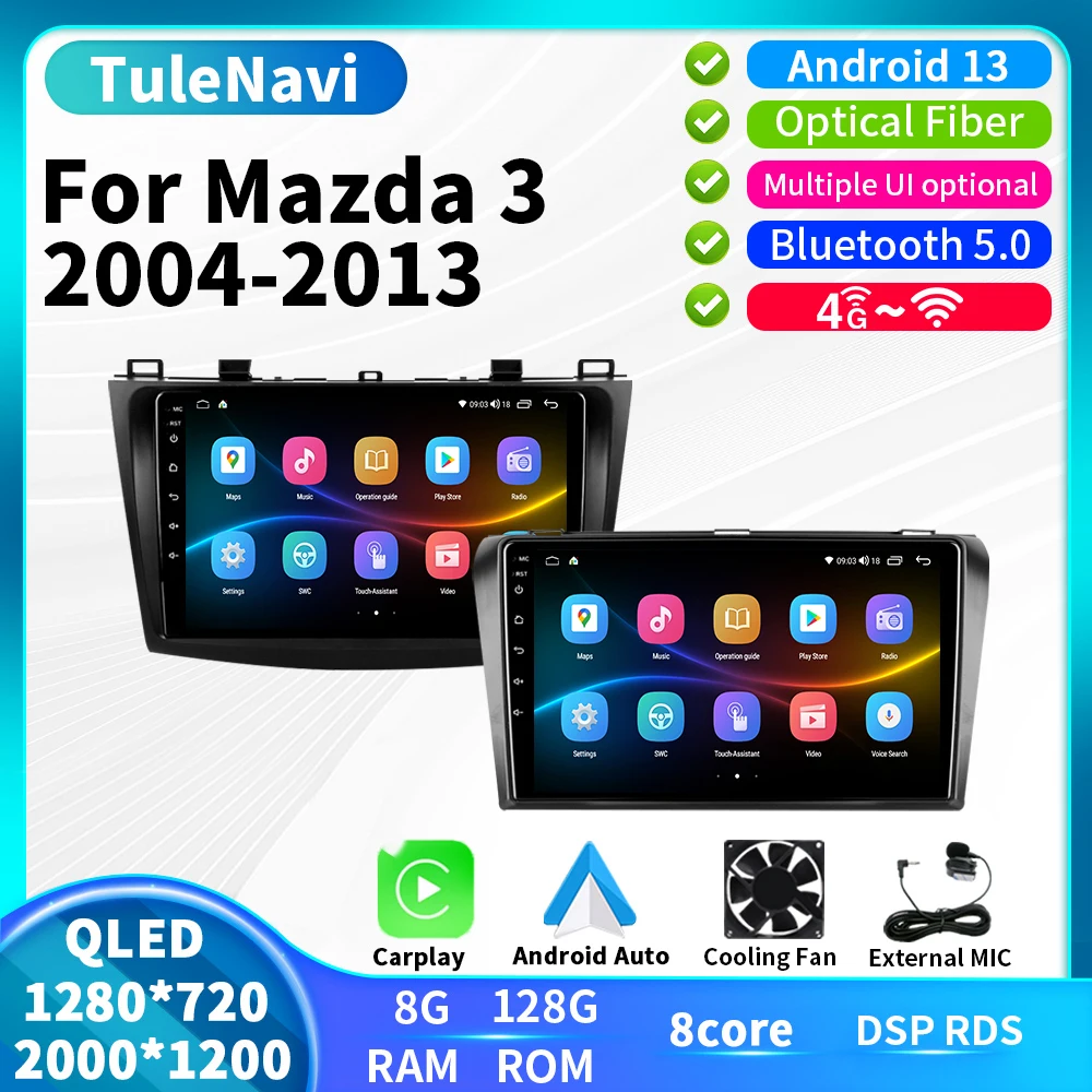 For Mazda 3 Mazda3 2004 2005 2006 2007 2008 2009 2010 - 2013 Carplay Android Auto Car Radio GPS Navigation Multimedia Player
For Mazda 3 Mazda3 2004 2005 2006 2007 2008 2009 2010 - 2013 Carplay Android Auto Car Radio GPS Navigation Multimedia Player