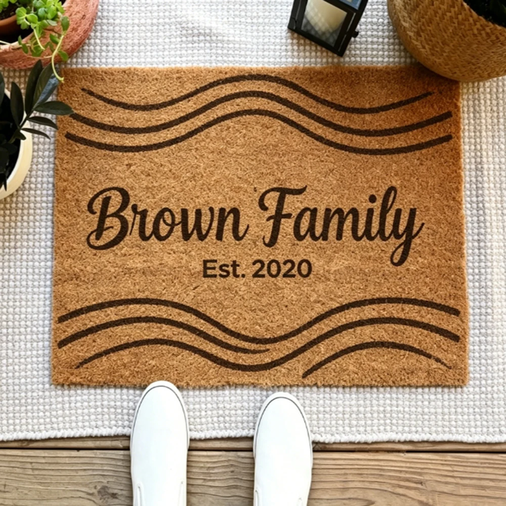 Personalized Name Printed Mat Custom Line Doormat Entryway Soft Mat Home Decor Family Keepsake Gift For Loved Ones Rug
Personalized Name Printed Mat Custom Line Doormat Entryway Soft Mat Home Decor Family Keepsake Gift For Loved Ones Rug