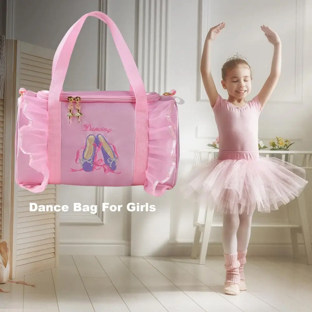 Lightweight Dance Bag Elegant Ballet Dance Backpack with Ruffle Lace Embroidery Waterproof Dress Shoulder Handbag for Dancers
Lightweight Dance Bag Elegant Ballet Dance Backpack with Ruffle Lace Embroidery Waterproof Dress Shoulder Handbag for Dancers