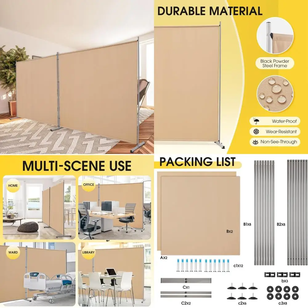 Folding Privacy Screen, 142W x 71H, Beige, Portable Room Divider for Home and Office
Folding Privacy Screen, 142W x 71H, Beige, Portable Room Divider for Home and Office
