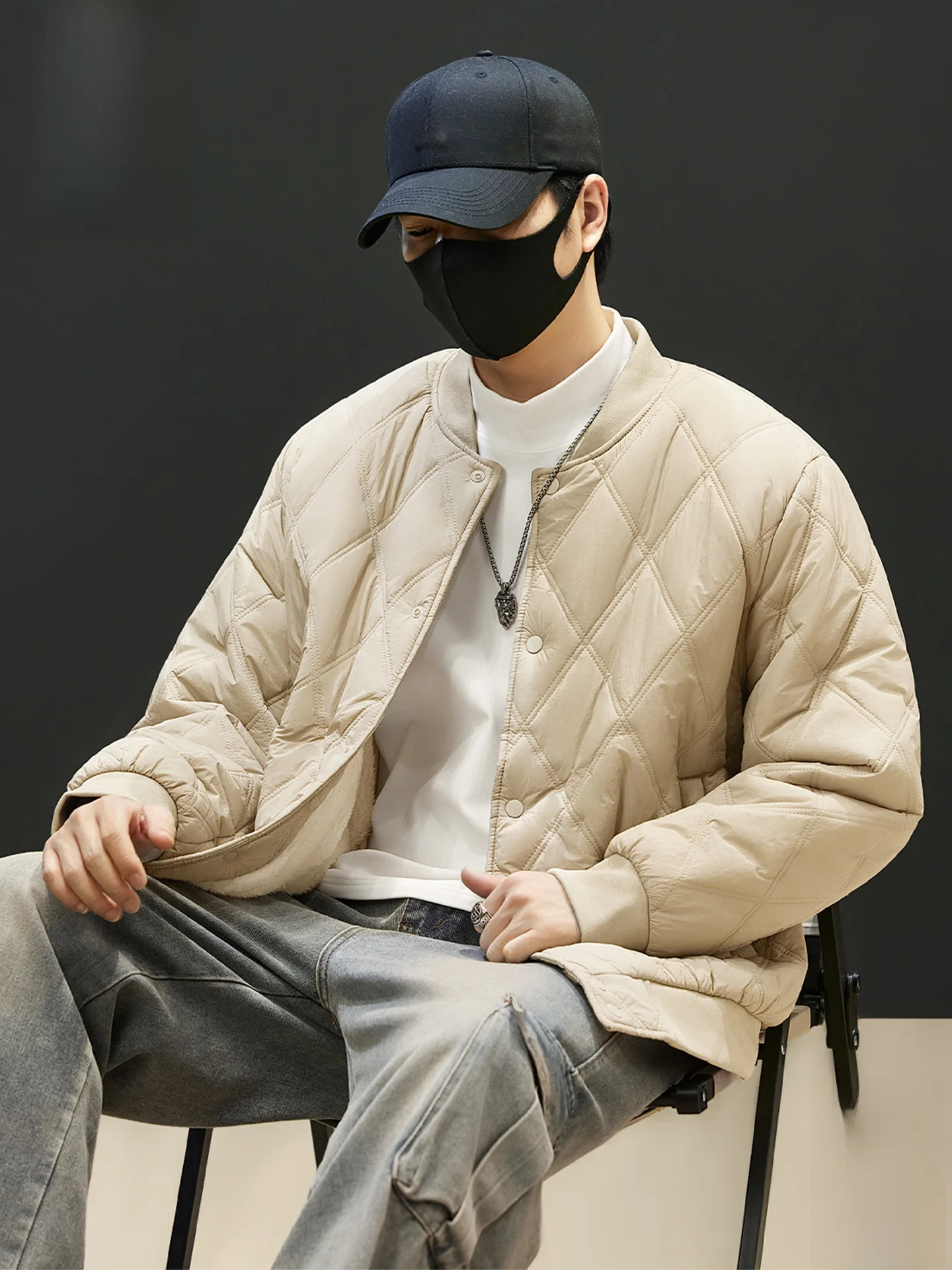 Thiened Baseball Cotton Jaet Men's Winter Warm Fce Lined Outerwear Diamond Patterned Coat Youth Casual Wear
Thiened Baseball Cotton Jaet Men's Winter Warm Fce Lined Outerwear Diamond Patterned Coat Youth Casual Wear